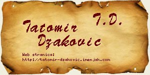 Tatomir Džaković vizit kartica